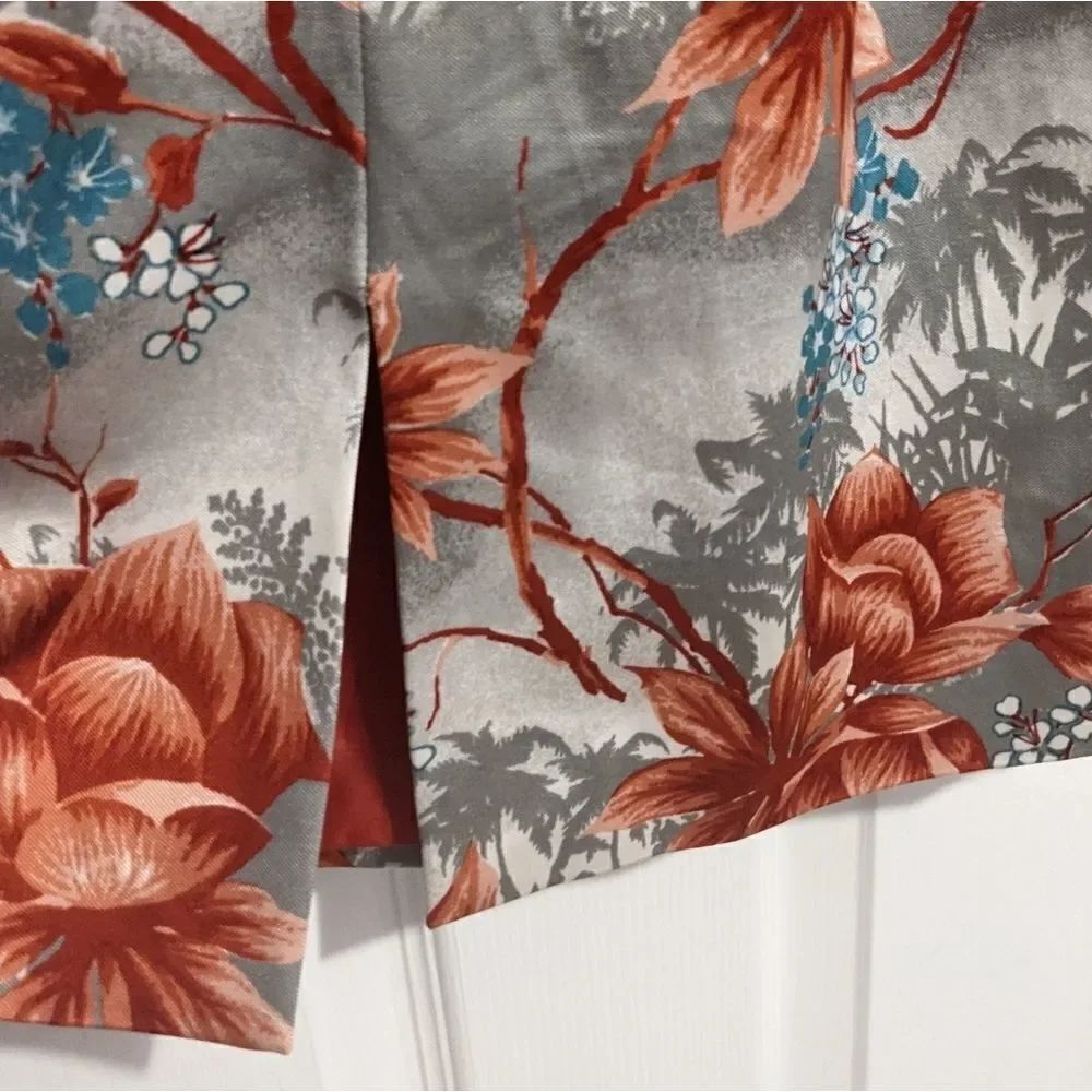 Etro Tropical Print Floral Dress Pleated - Picture 8 of 9